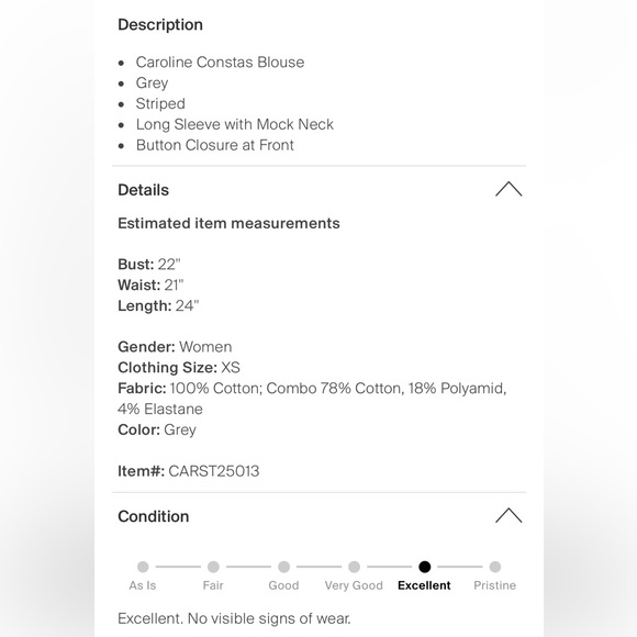 Caroline Constas Striped Blouse - Picture 4 of 4